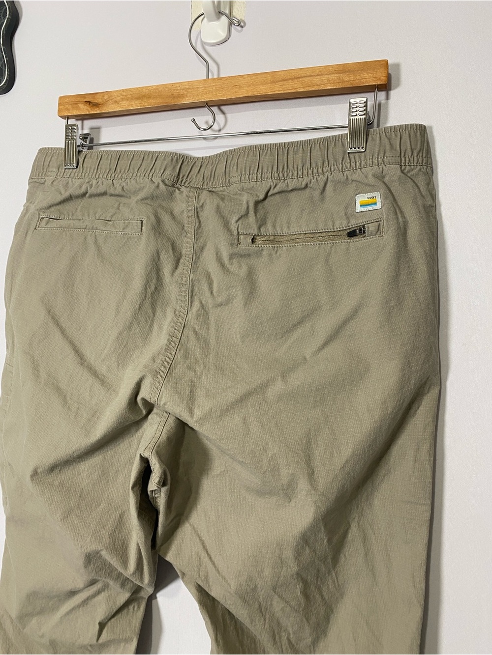 Vuori V412 Ripstop Pants Mens Size XL Drawstring Pockets Hiking Climbing Tan - Picture 4 of 10